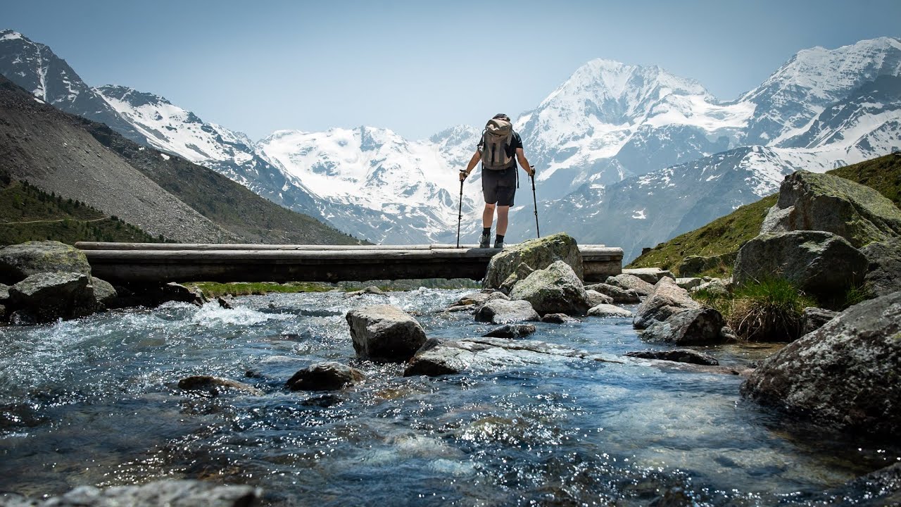 Panorama Wanderung ab Sulden mit Blick auf den Ortler im Juni 2025