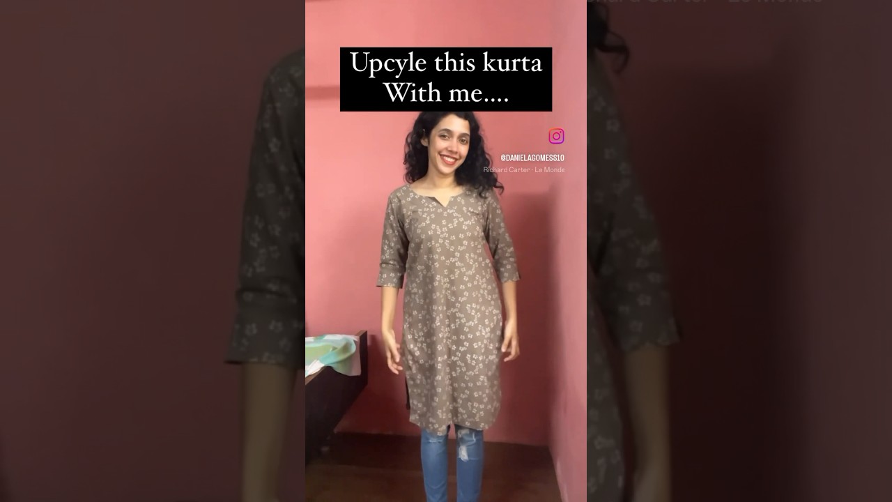 Kurta into dress #sewing #upcycle #thriftflip