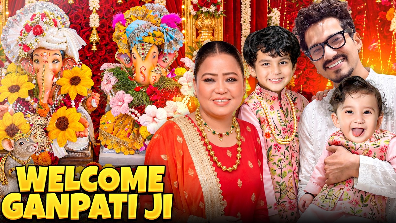 Ganpati Bappa Ka Grand Welcome 😇 | Bharti Singh | Harssh Limbachiyaa | Golla | Yash