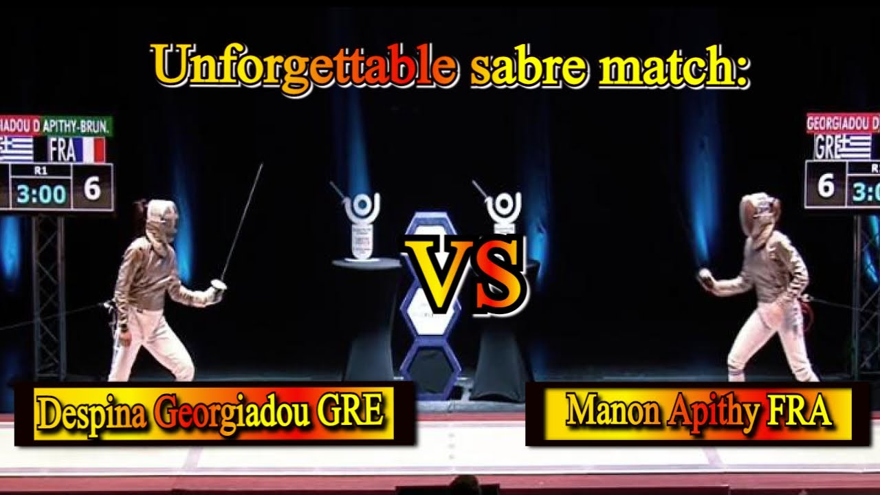 Unforgettable Sabre match: Despina GRE vs Manon Apithy Brunet FRA Grand Prix Orleans 2022
