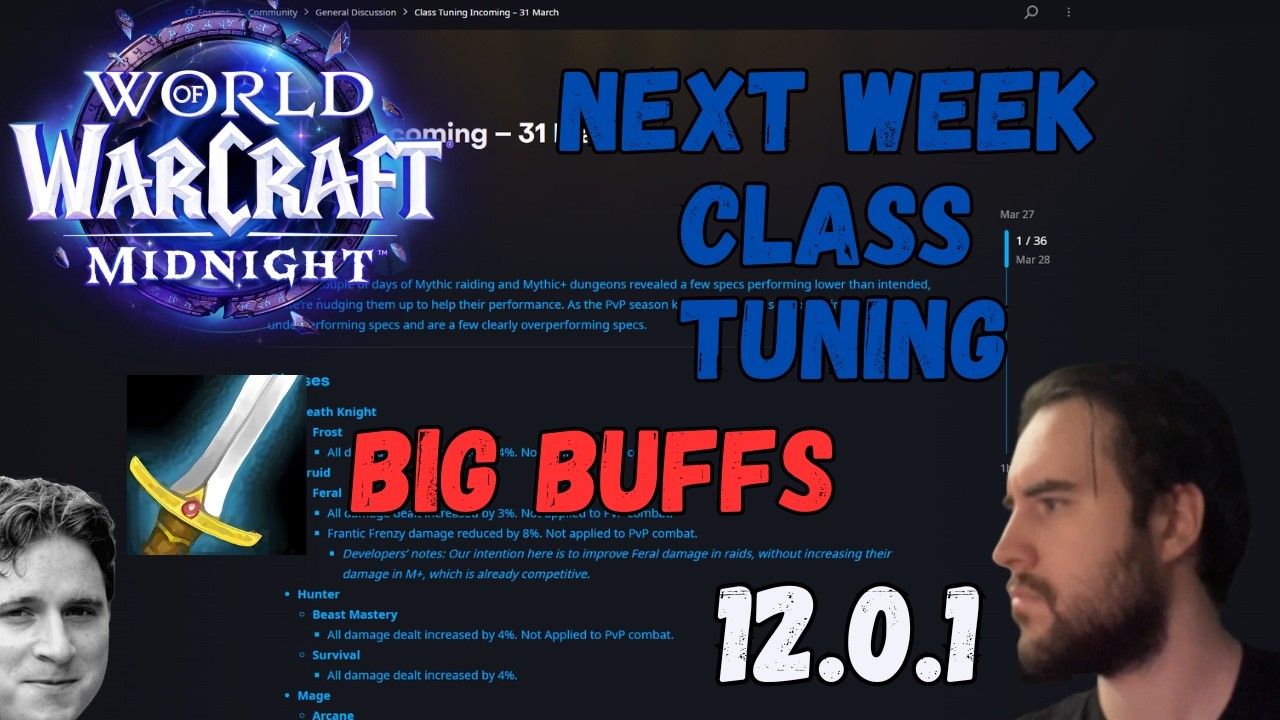 Midnight Class Tuning March 31st Patch & Balance Changes 12 0 1  Thoughts and Commentary