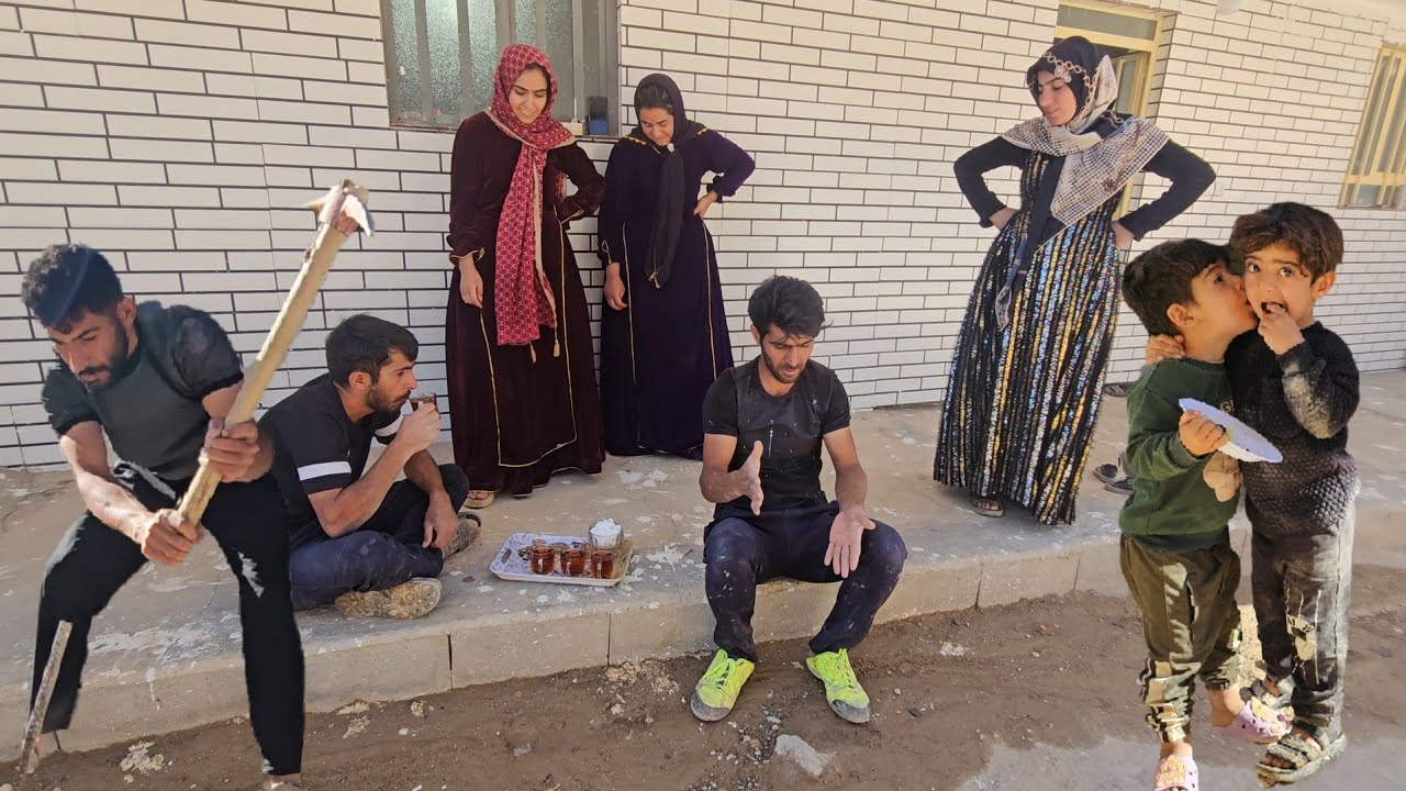 The joy of the Saleh and Zahra family: a happy reunion and helping to build a new home