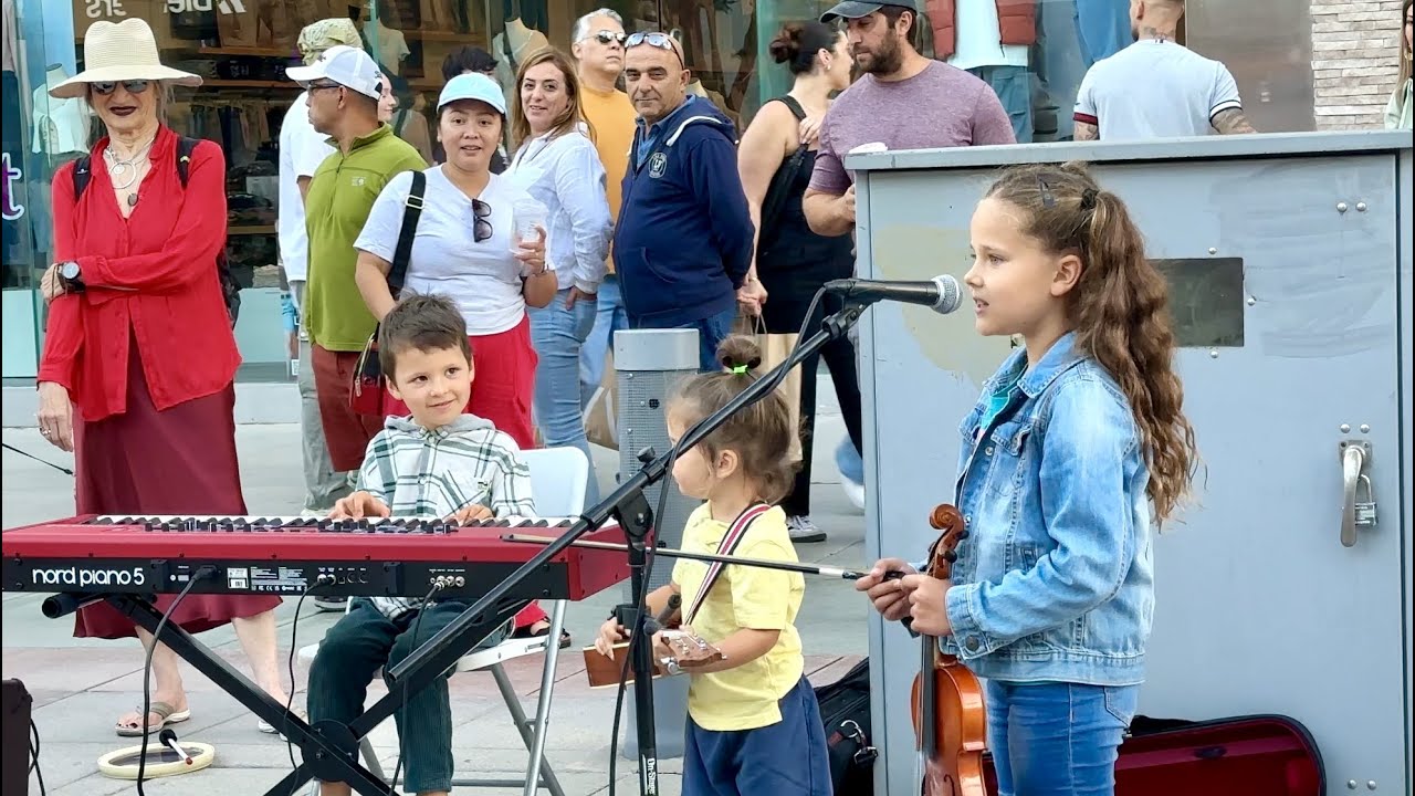 INCREDIBLY CUTE 8 Year Old violinist & 5 y.o. pianist AMAZED everyone!!