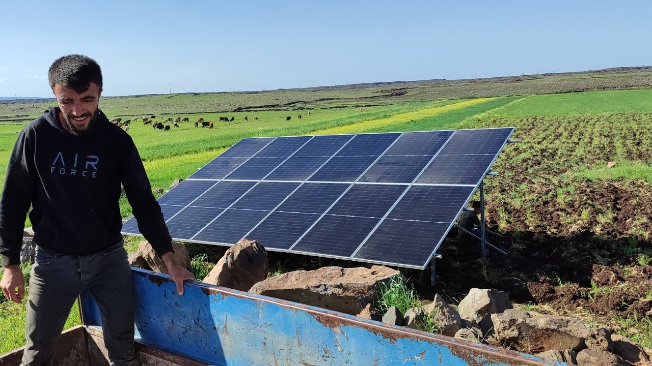 DİYARBAKIR ÇINAR'DA 4 HP DALGIÇ POMPA GÜNEŞ PANELLERİ İLE ÇALIŞMAYA BAŞLADI