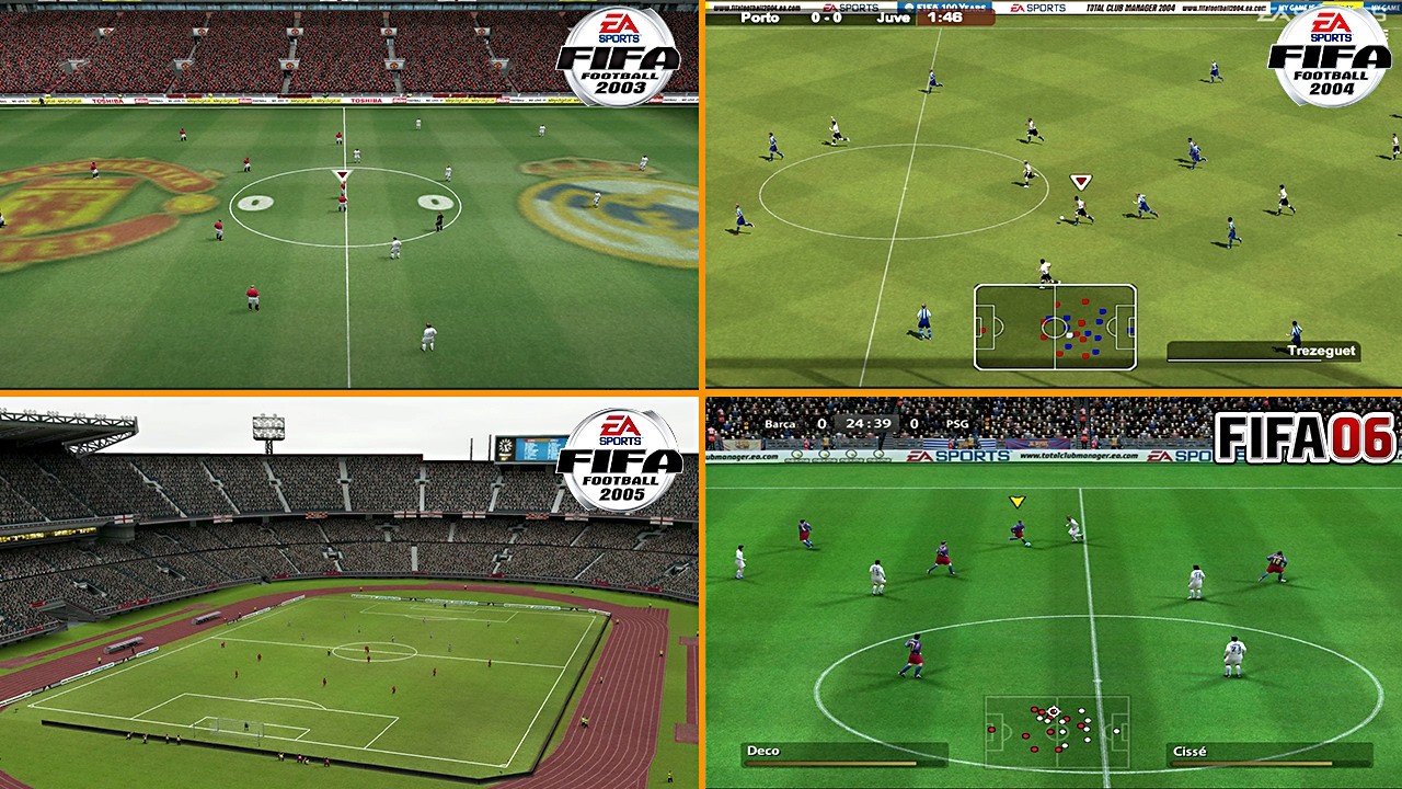 FIFA 03 | FIFA 04 | FIFA 05 | FIFA 06 | From the archives. PS2 gameplay