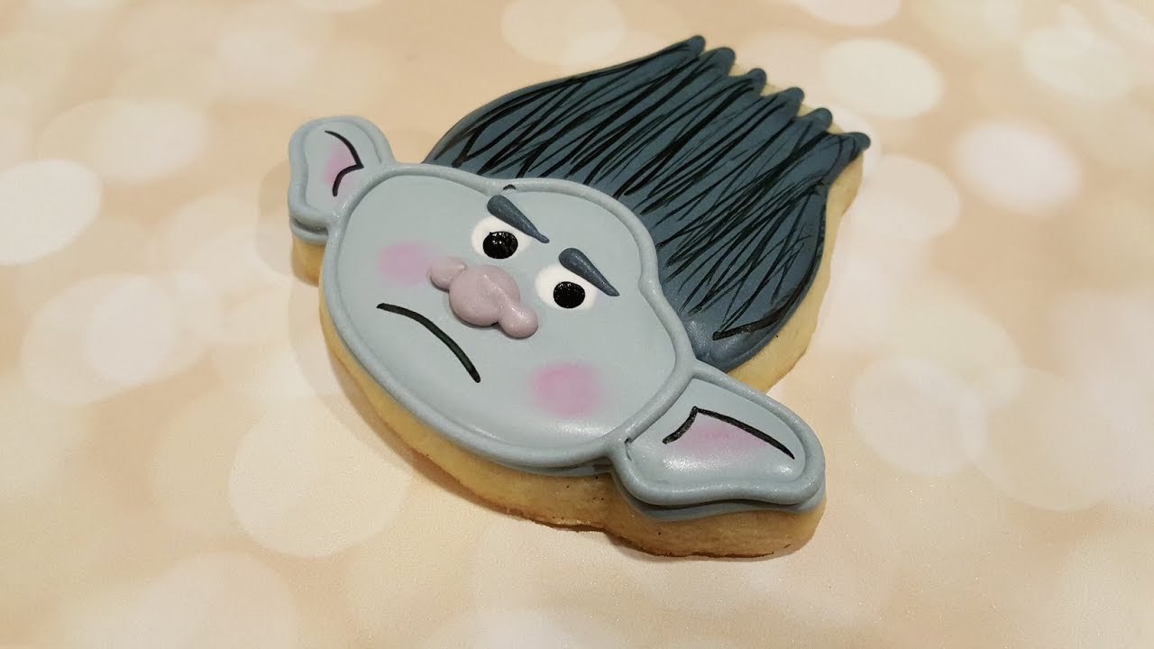 Branch The Troll Sugar Cookies on Kookievision by Sweethart Baking Experiment