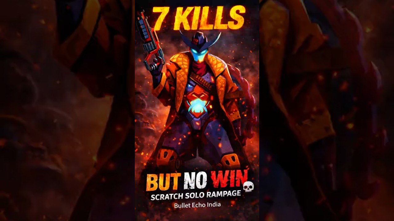 7 KILLS BUT NO WIN 💀🔥 | SCRATCH SOLO RAMPAGE | Bullet Echo India #bulletecho #shorts #gaming #games