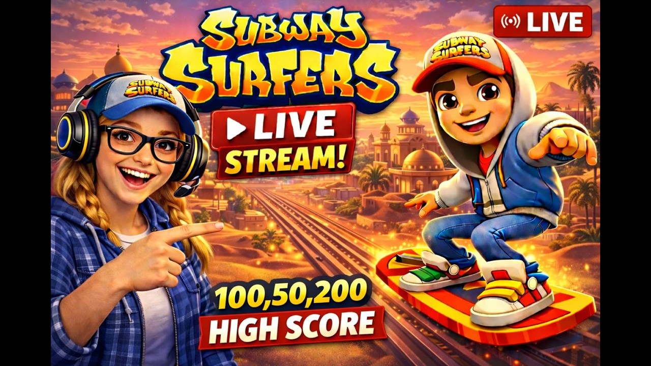 Subway Surfers Live 🛑 100k Coin 🪙 High Score Challenge 🔥 #subwaysurferlive#live #squidgame#shortlive