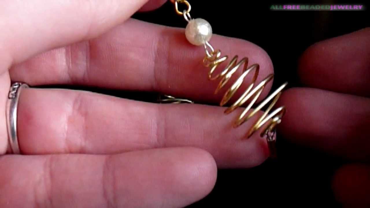 Wire Wrapped Christmas Tree Earrings