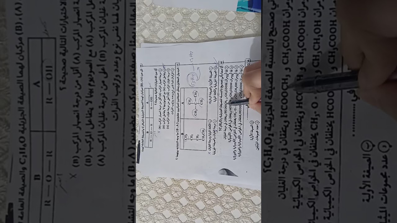 عضوية الايزوميرات والكشف عن كربون وهيدروجين الماده العضوية (حصة 2)