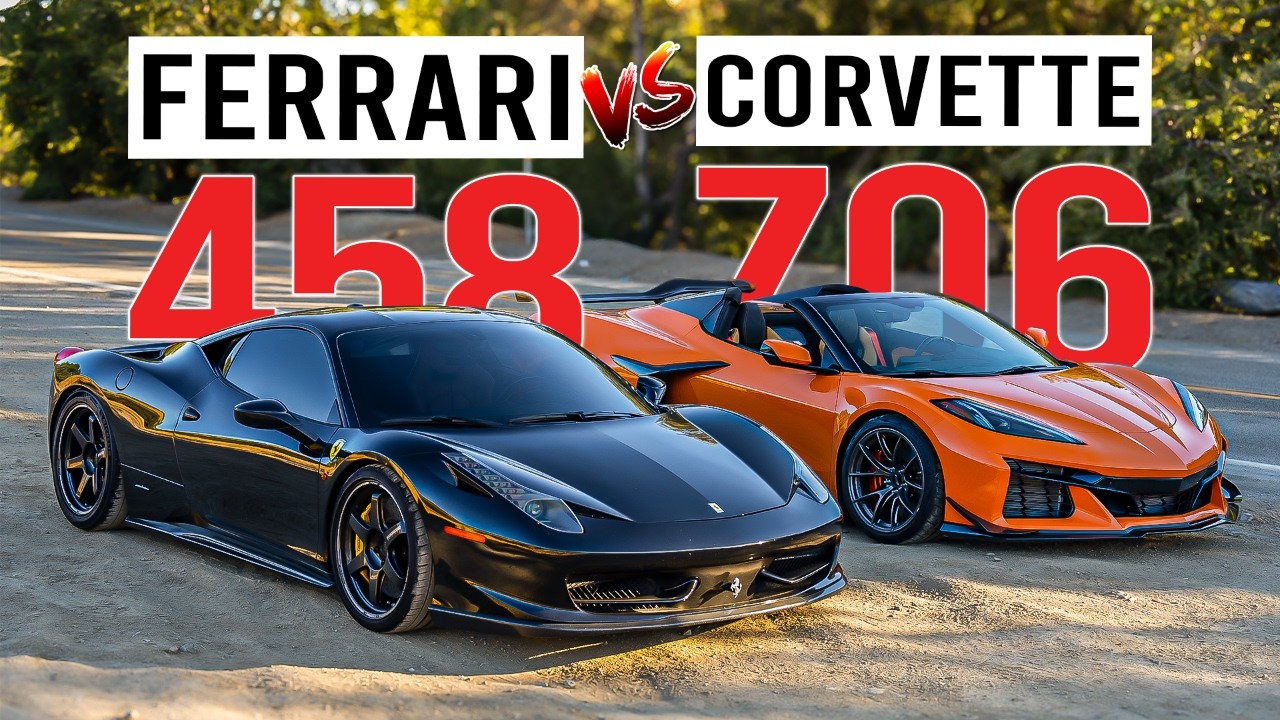 Corvette C8 Z06 (Z07) против Ferrari 458 Italia | Превзошел ли Chevrolet эталон?