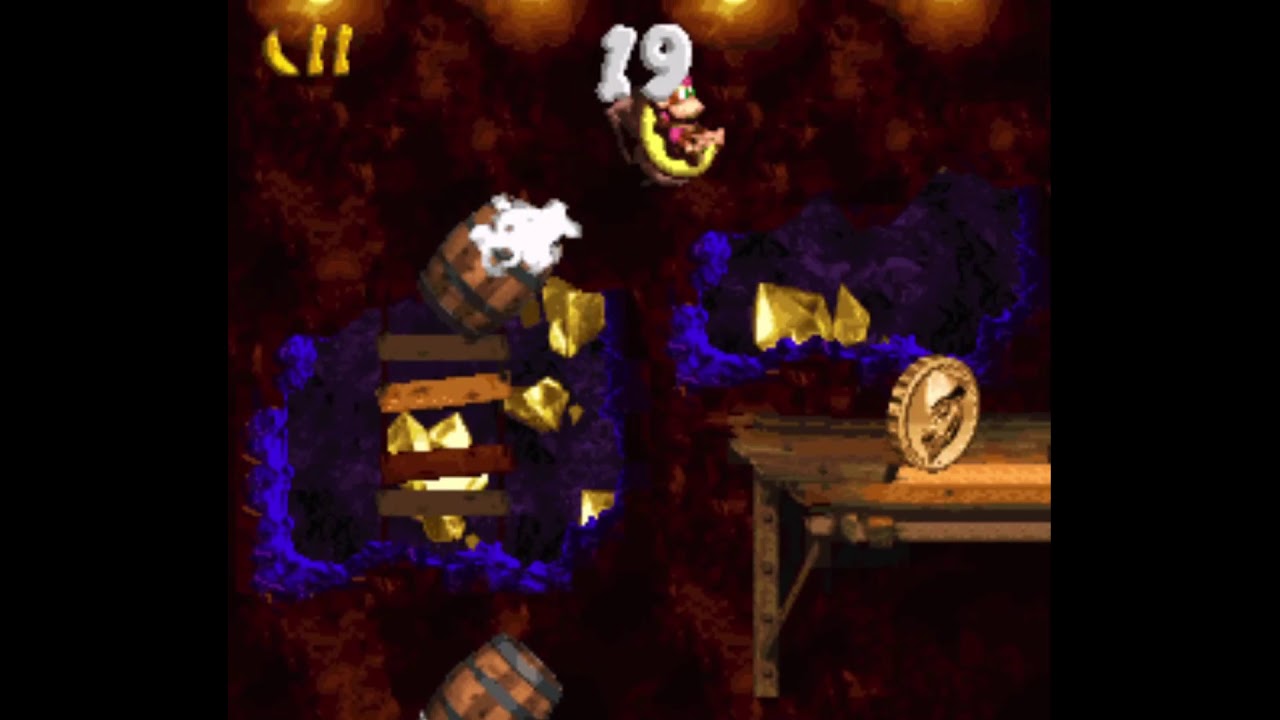 Donkey Kong Country 2: Diddy's Kong Quest- Squawk's Shaft (Bonus Coins + DK Coin Walkthrough)
