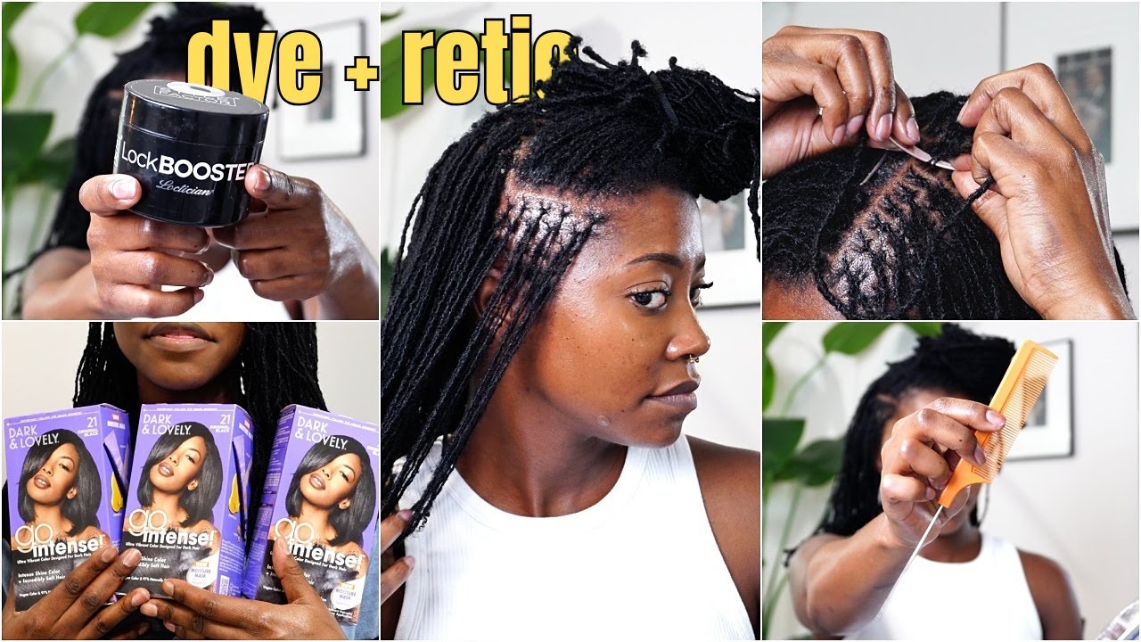 dyeing & retightening my microlocs! it's been 3 MONTHS 😱