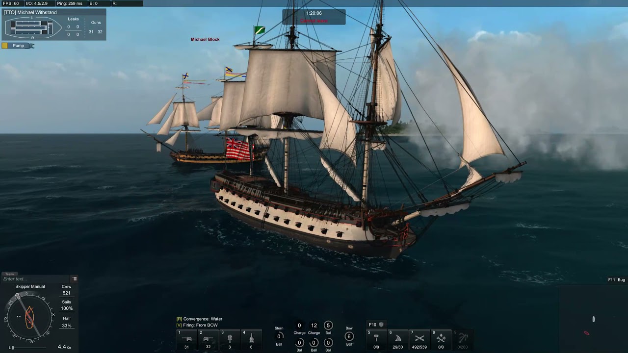 Visual Guide to Stern Camping, Naval Action (Vs. AI)