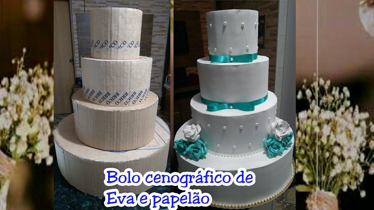 Bolo cenográfico de papelão e Eva casando sem dinheiro parte 5
