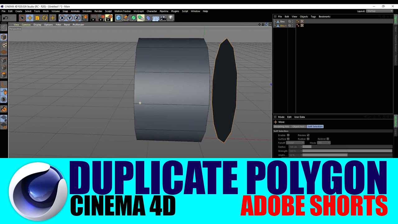 Duplicate Polygon || Cinema 4d || Adobe Shorts