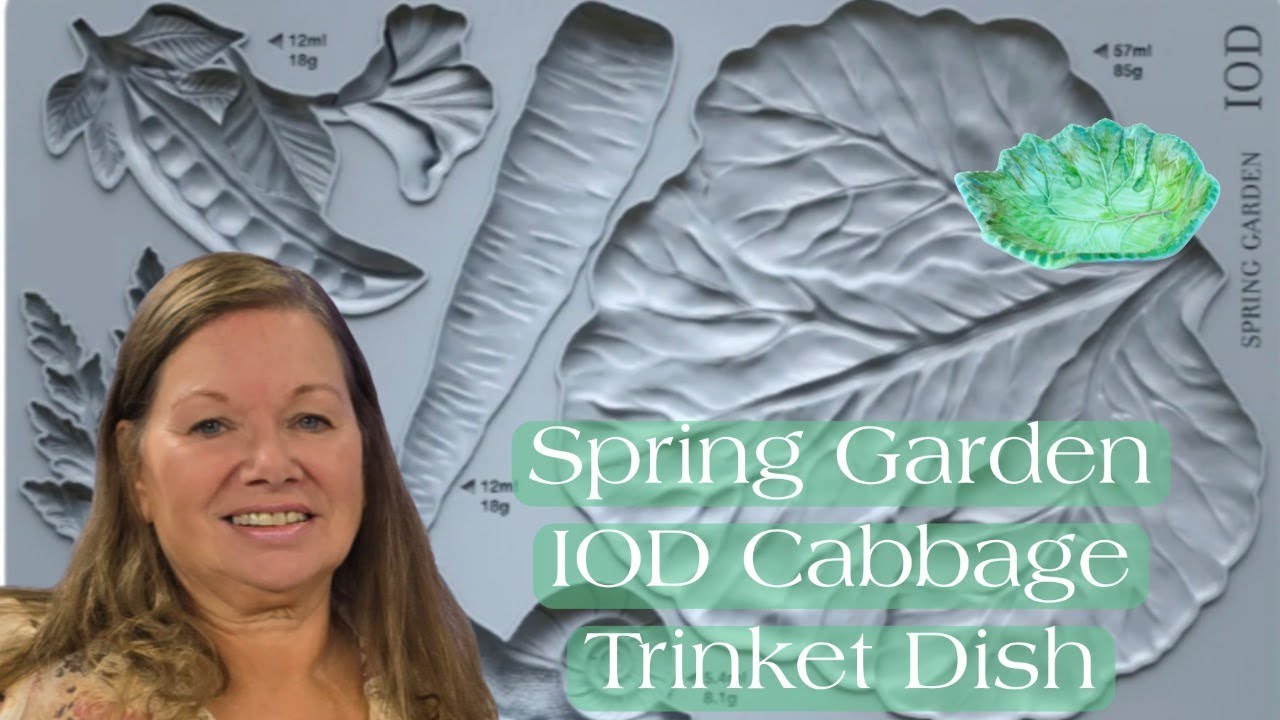 IOD Spring Garden Cabbage Leaf Trinket Dish