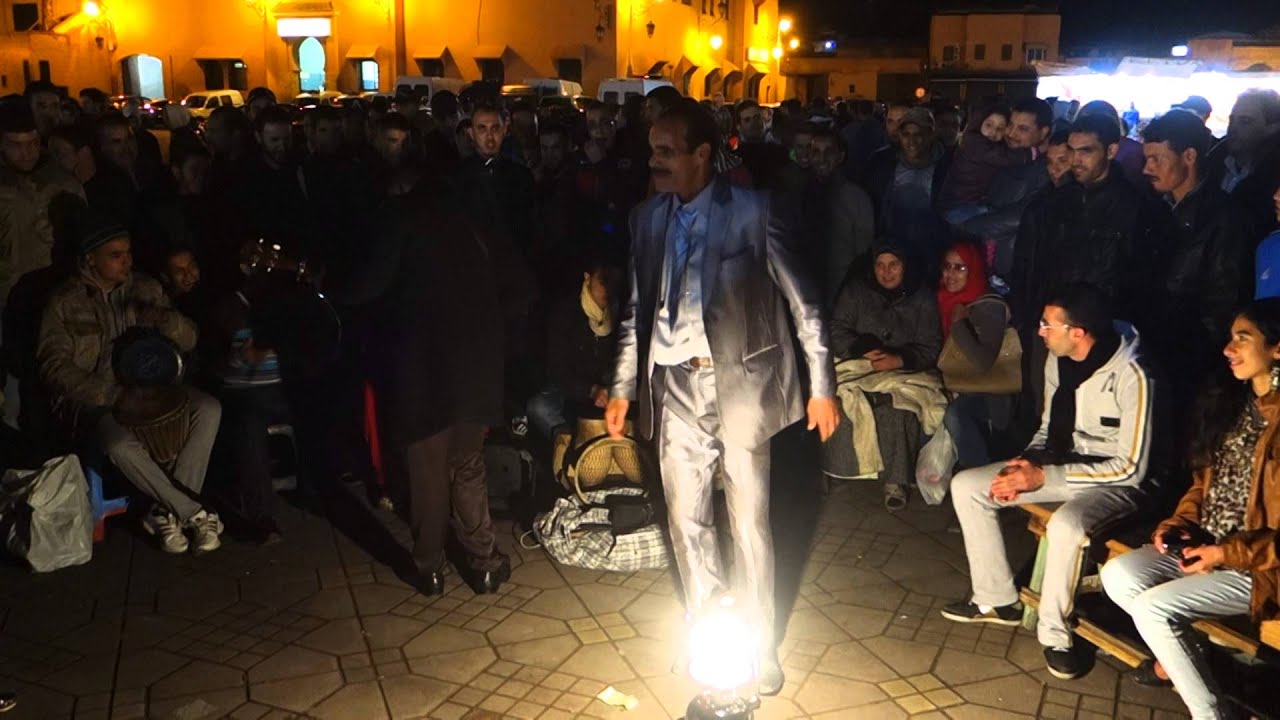 Insane Dance in Marrakesh Jemaa el Fna Square Morocco
