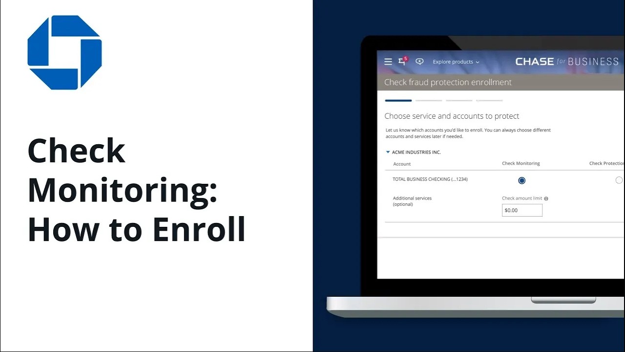 Chase for Business&reg; Check Monitoring: How to Enroll