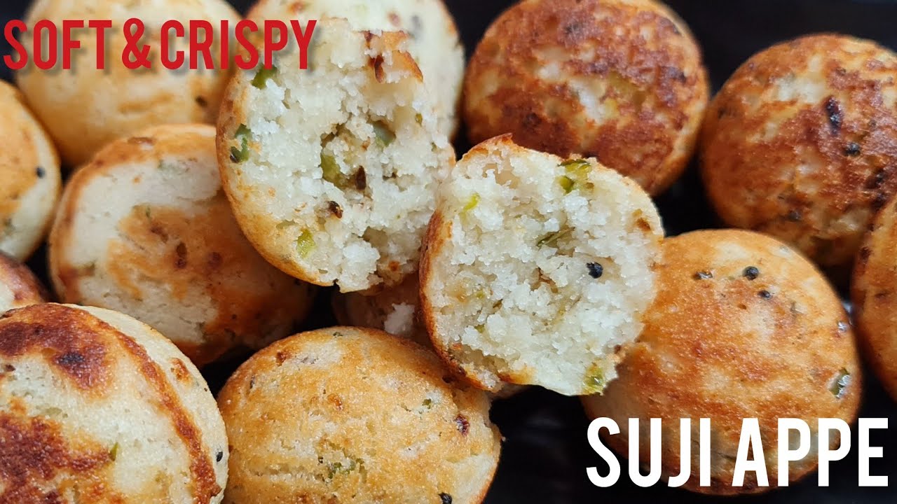  SOFT & FLUFFY Suji Appe | Instant Rava Appe Recipe | South Indian Paniyaram Recipe with Veggies