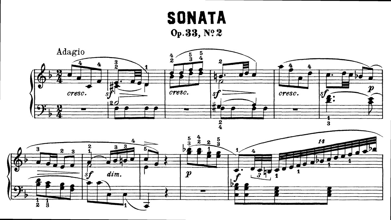 Muzio Clementi - Piano Sonata Op. 33 No. 2