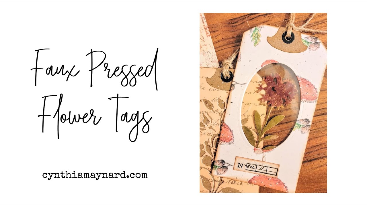 Faux Pressed Flowers Specimen Tags 🌼
