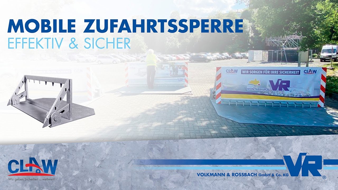 Fahrzeugsicherheitsbarriere | mobil | zertifiziert | Effektiver Schutz gegen unberechtigte Zufahrten