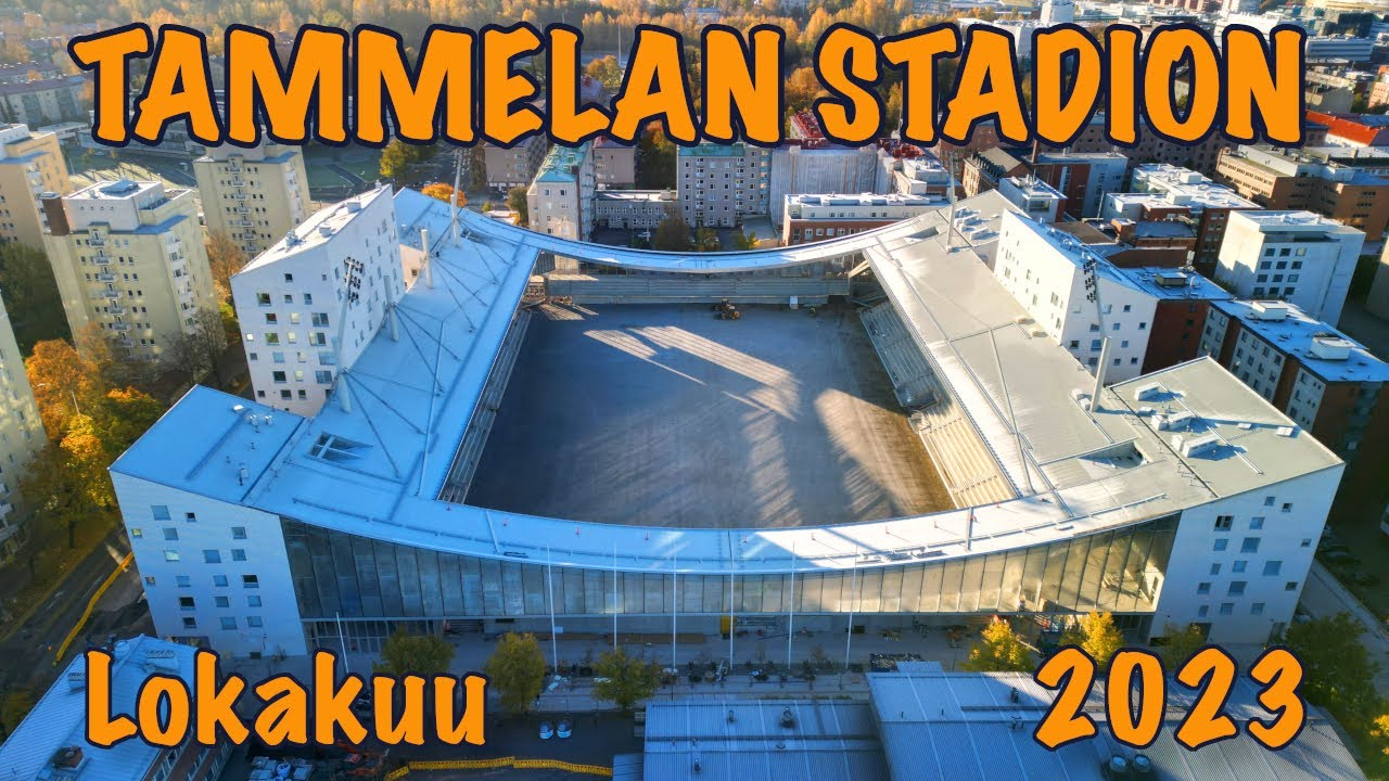 Tampere drone 4k, Tammelan uusi stadion lokakuussa 2023