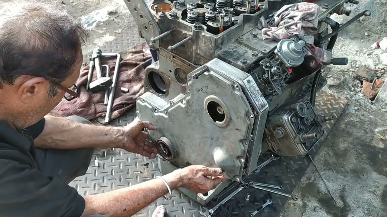 Rebuilding seized 6 cylinder truck Diesel engine (Tata engine)| Indian truck mechanics
