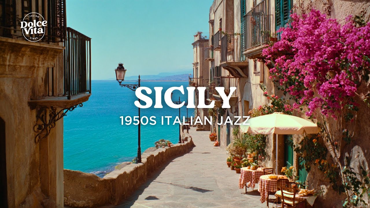 Sicily Sunny Afternoon | Relaxing Italian Jazz & Sea Views 🍋 Vintage Classics Background