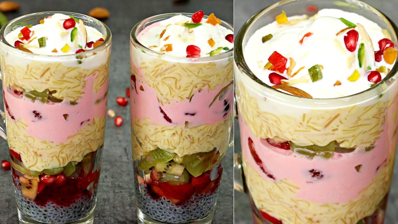 Semiya Custard Falooda Recipe | इस ईद में बनाये येह स्वादिष्ट और ठंडा ठंडा सेवई कस्टर्ड फलूदा