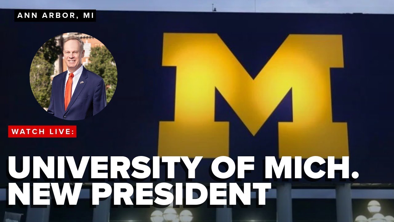 University of Michigan announcing their 16th president
