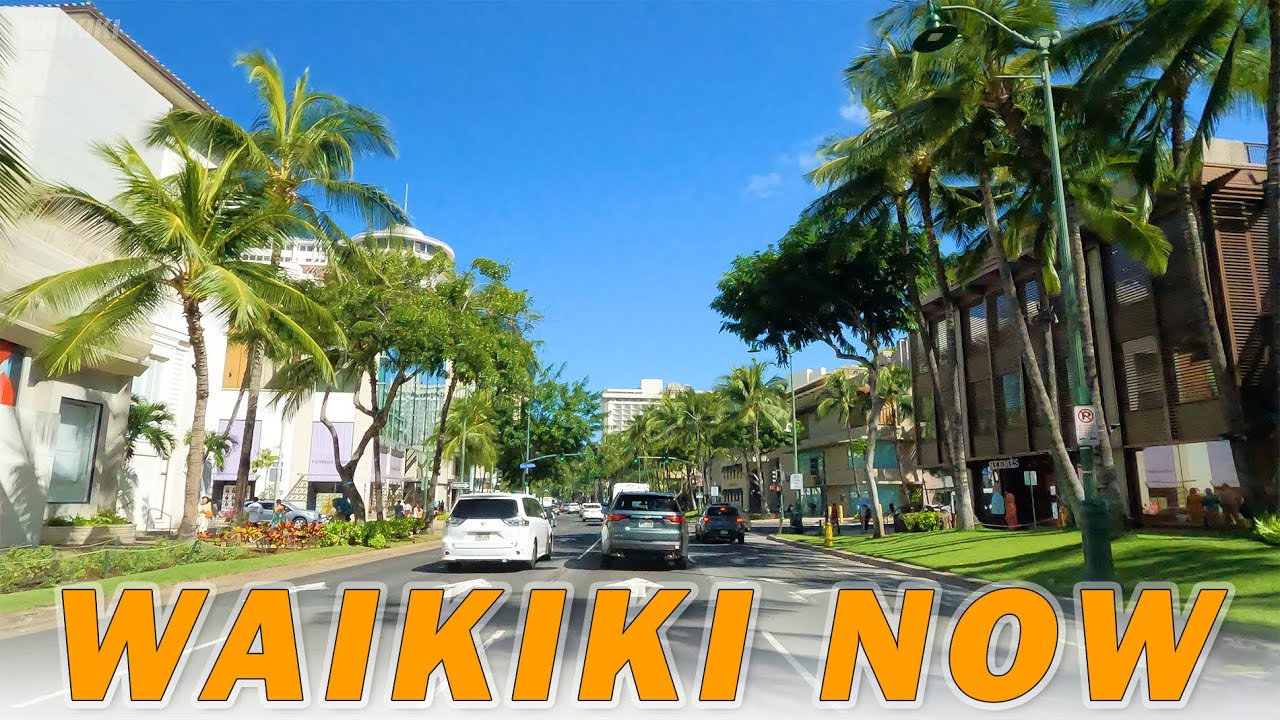 Waikiki Now 🌈 Ala Moana Beach to Diamond Head Lookout ⛱️ Magic Island ⛱️ Queens Beach🌴 Hawaii 4K