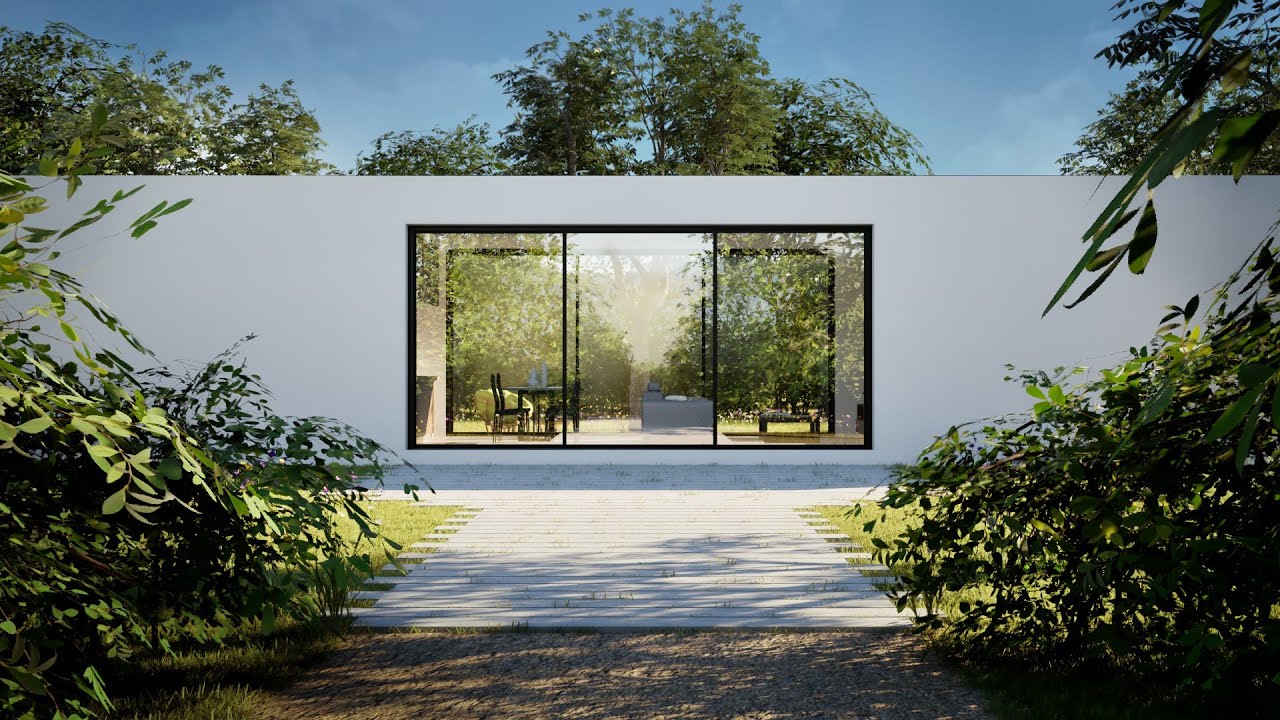 CASA MINIMALISTA de 6x18 m | Un refugio familiar en la naturaleza  | Plano con medidas al final