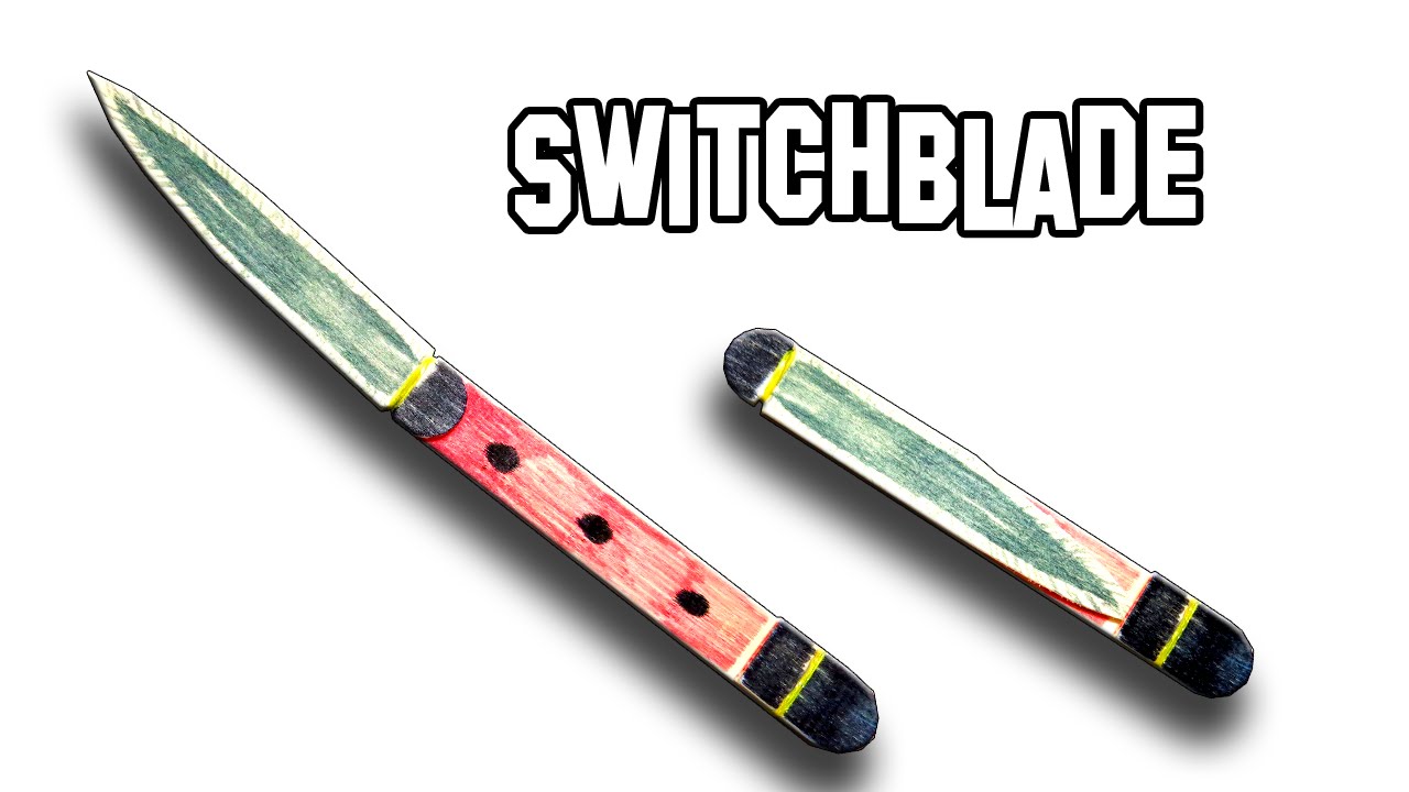 How to make a Switchblade using popsicle stick - diy