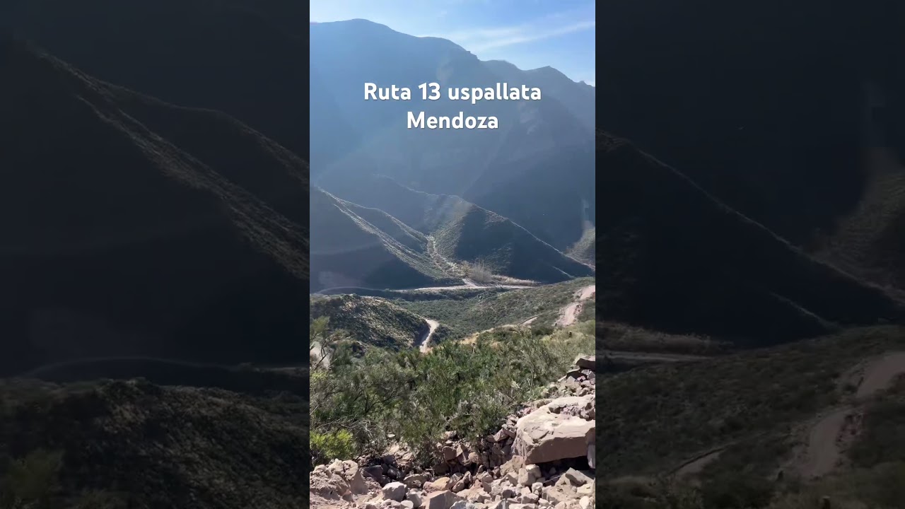 Bajada de la cuesta de casa de piedra en ruta 13 ,80 km de ripio que une uspallata con barrio 12/6