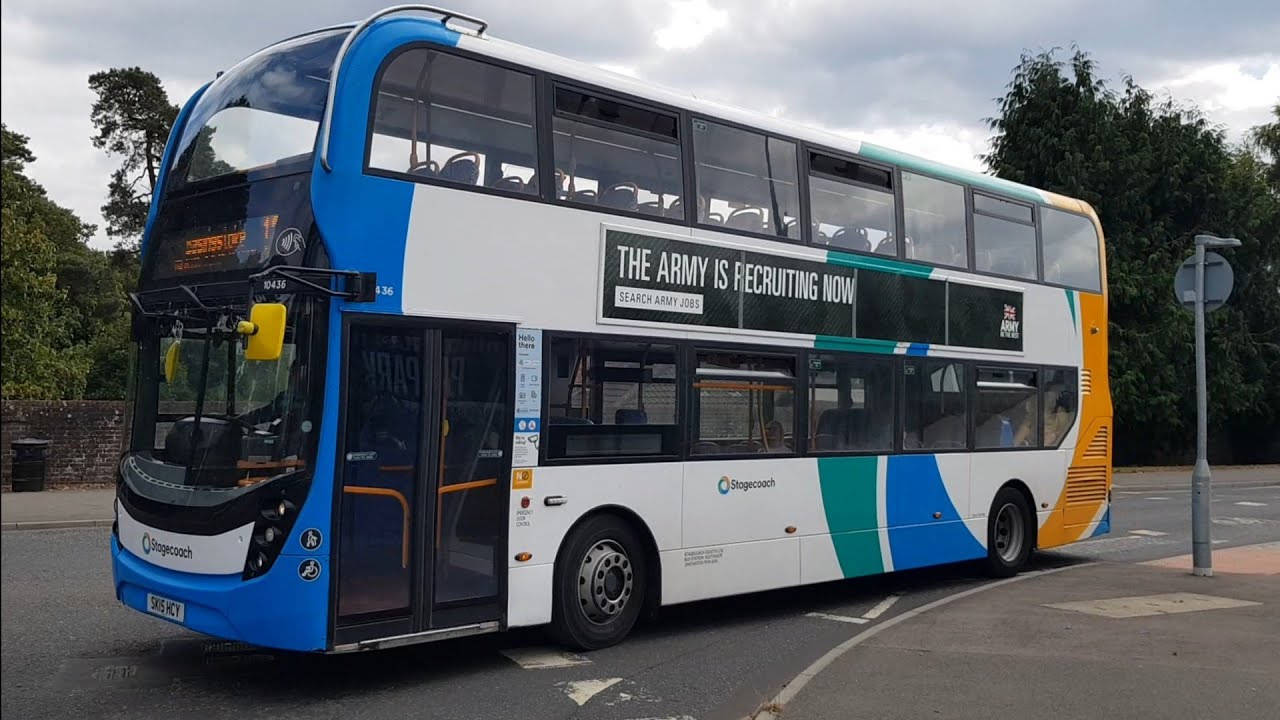 Full Ride: Bus Route 13 Basingstoke - Bordon. Stagecoach Enviro400 MMC 10436 (SK15 HCY)