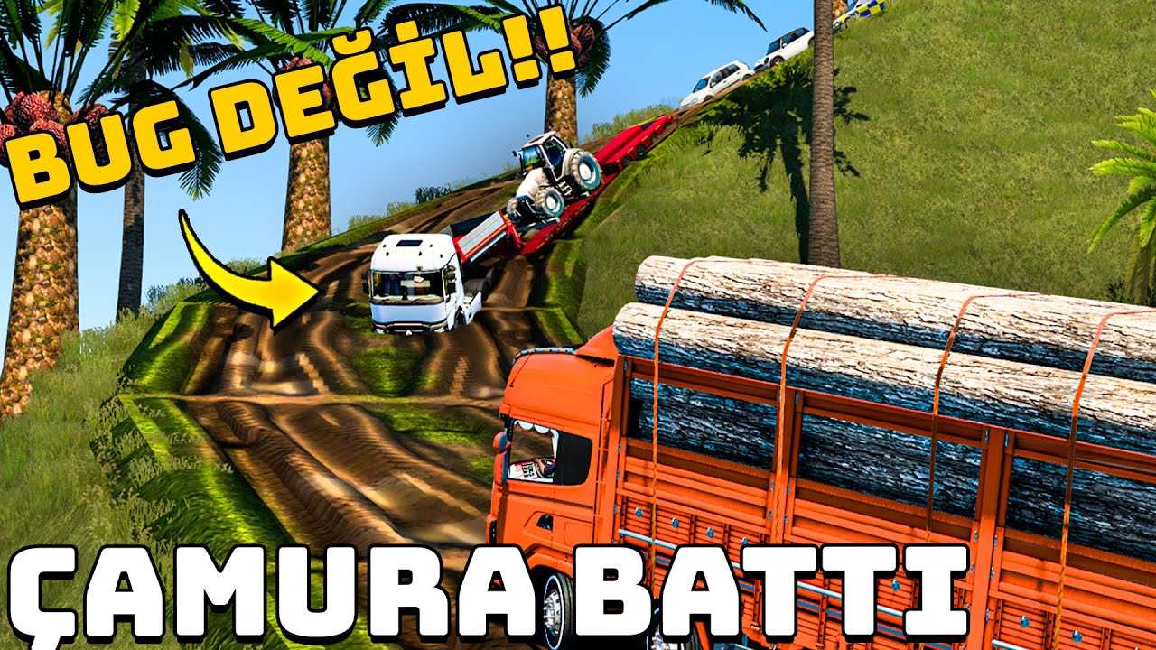 ÇAMURLU ORMAN YOLLARINDA BAŞIMIZA GELMEYEN KALMADI ! - SCANIA 164L CANI ÇIKTI ! - ETS 2 KIRKAYAK MOD
