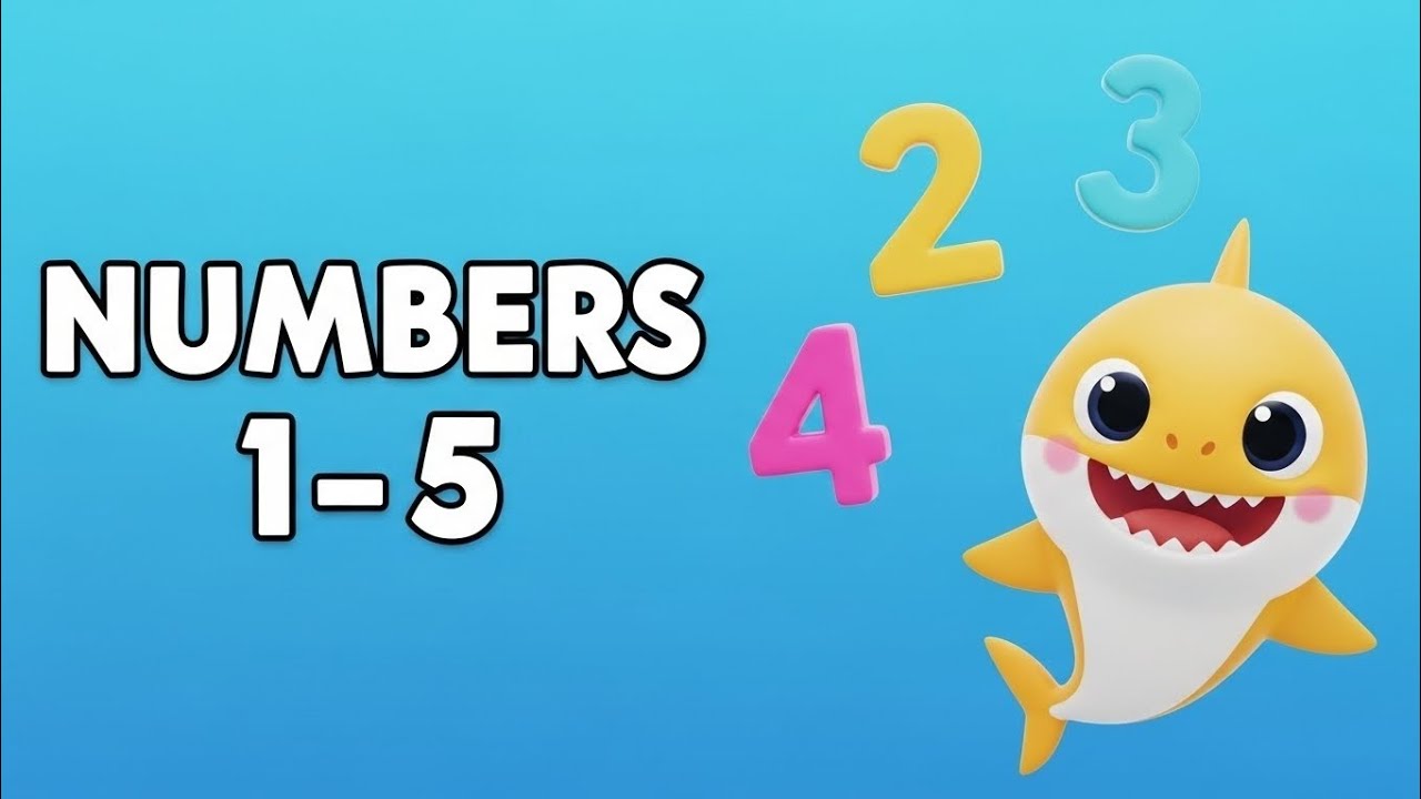 Baby Shark Numbers 1–5  Learn English & Spanish  Kids Counting Song