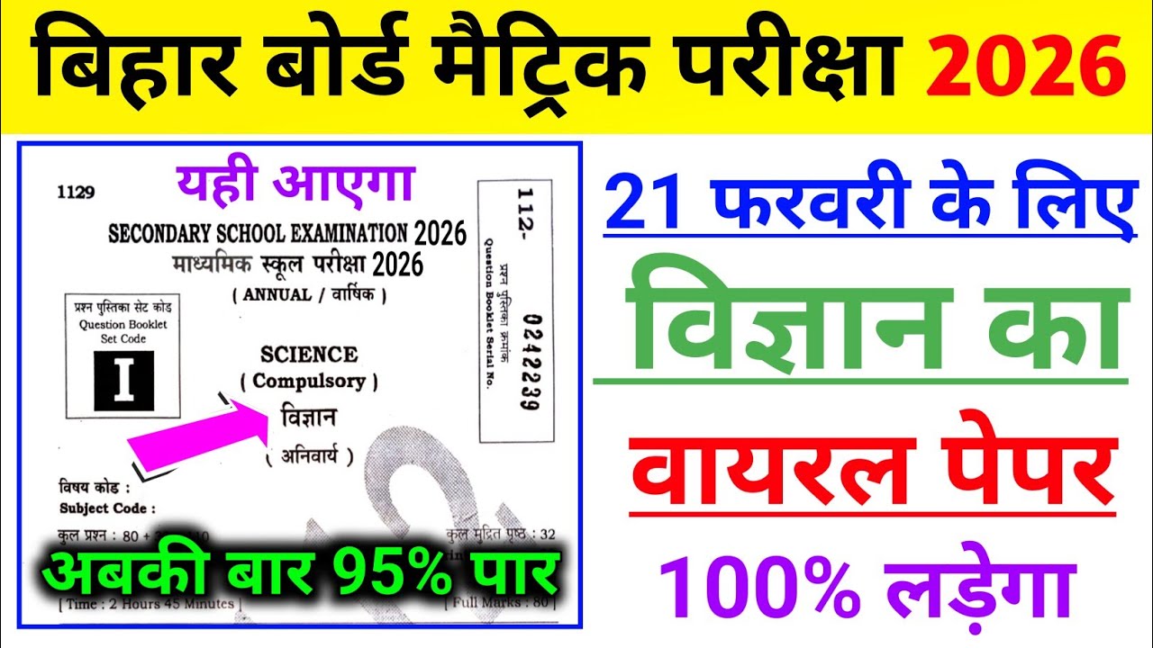 विज्ञान का 50 vvi Objective Question 2026 🔥 Class 10th Science Objective Question | science, विज्ञान