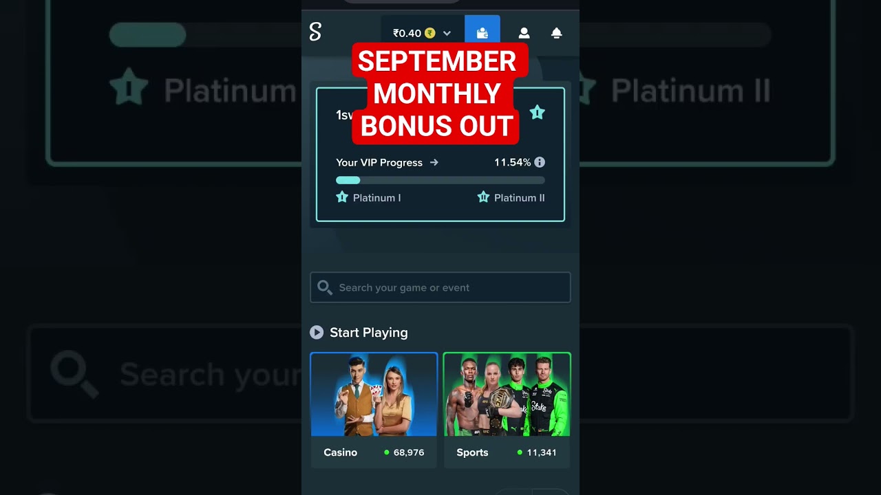 september monthly bonus out stake 