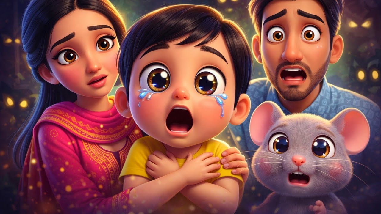 Aao Aao Mujhe Bachao - Funny Scared Baby Hindi Rhyme | Chuha Raja | चूहा राजा  |  New Hindi Balgeet