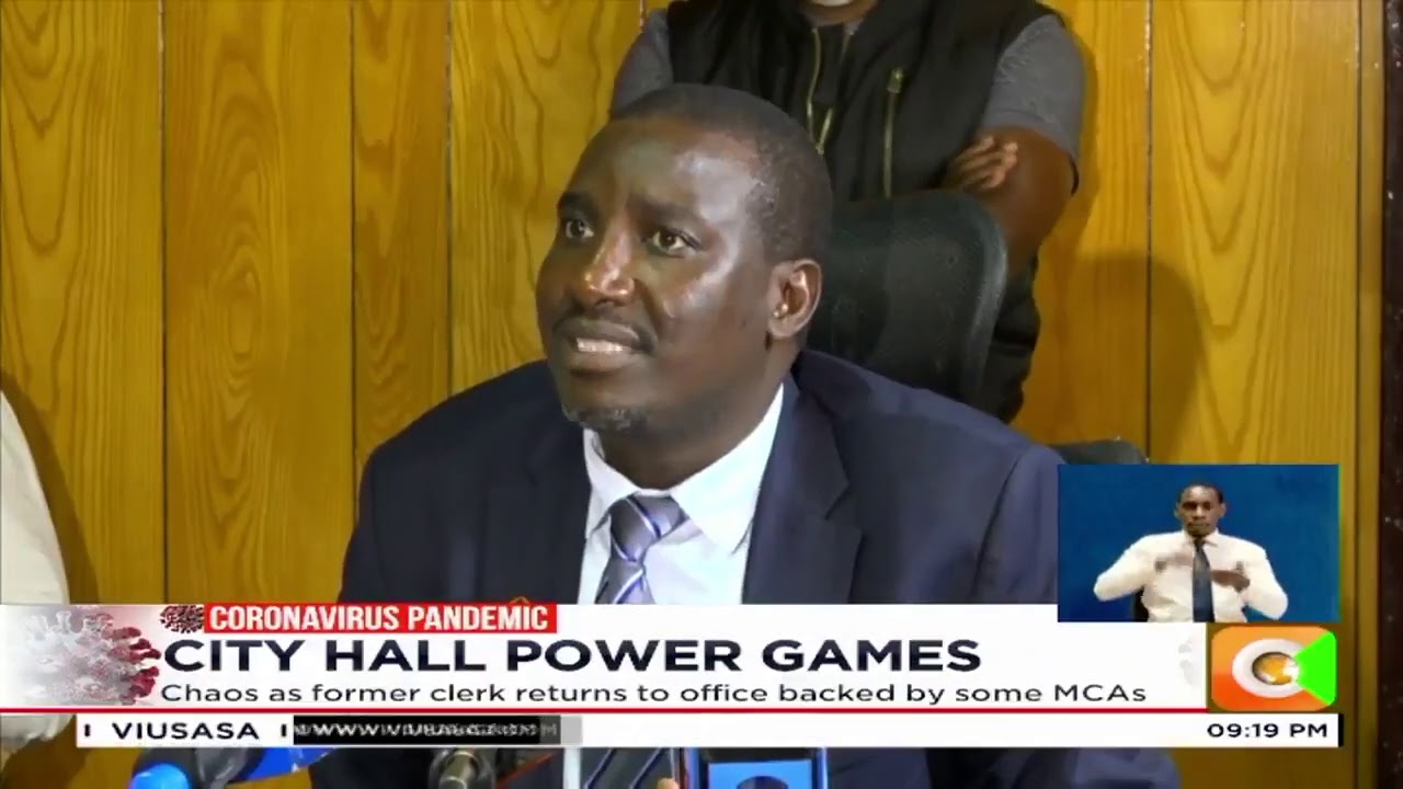 Chaos in Nairobi County assembly as former clerk returns to office backed by some MCAs