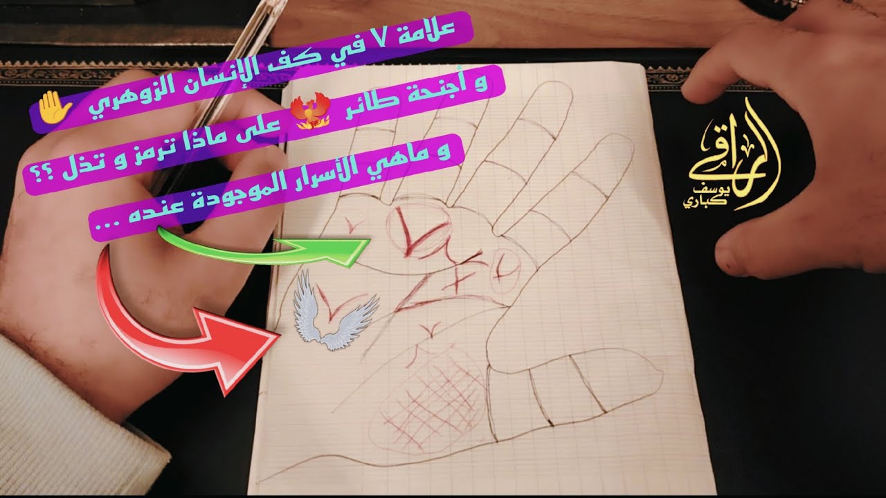 علامة ( V ) في كف✋#الإنسان_الزوهري وأجنحة طائر 🐦‍🔥على ماذا ترمز و تذل ؟ وماهي الأسرار الموجودة عنده 