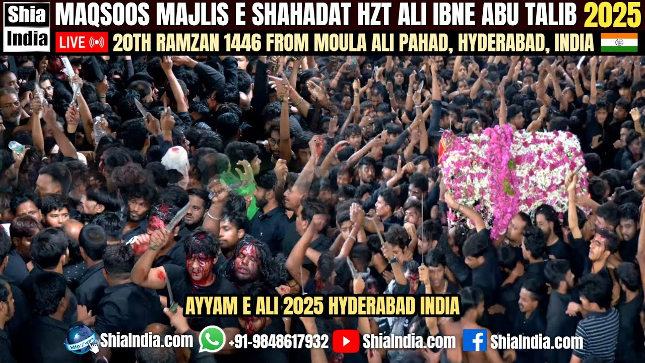 🔴 LIVE: 20th Ramzan 2025 | Maqsoos Majlis e Shahadat-e-Hzt Ali (A.S) From Maula Ali Pahad, Hyderabad