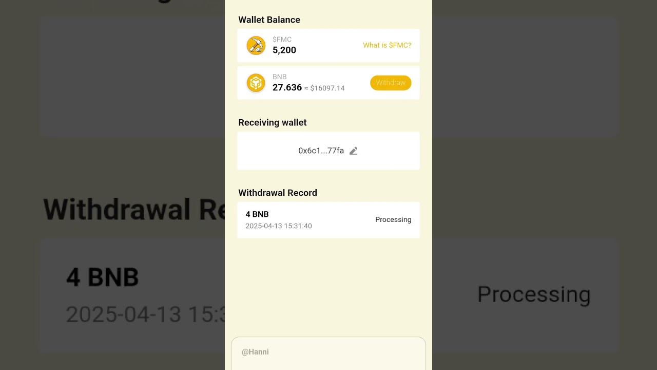 Bnb Coin - Withdrawal process.            #BNB Farm #withdrawalprocess