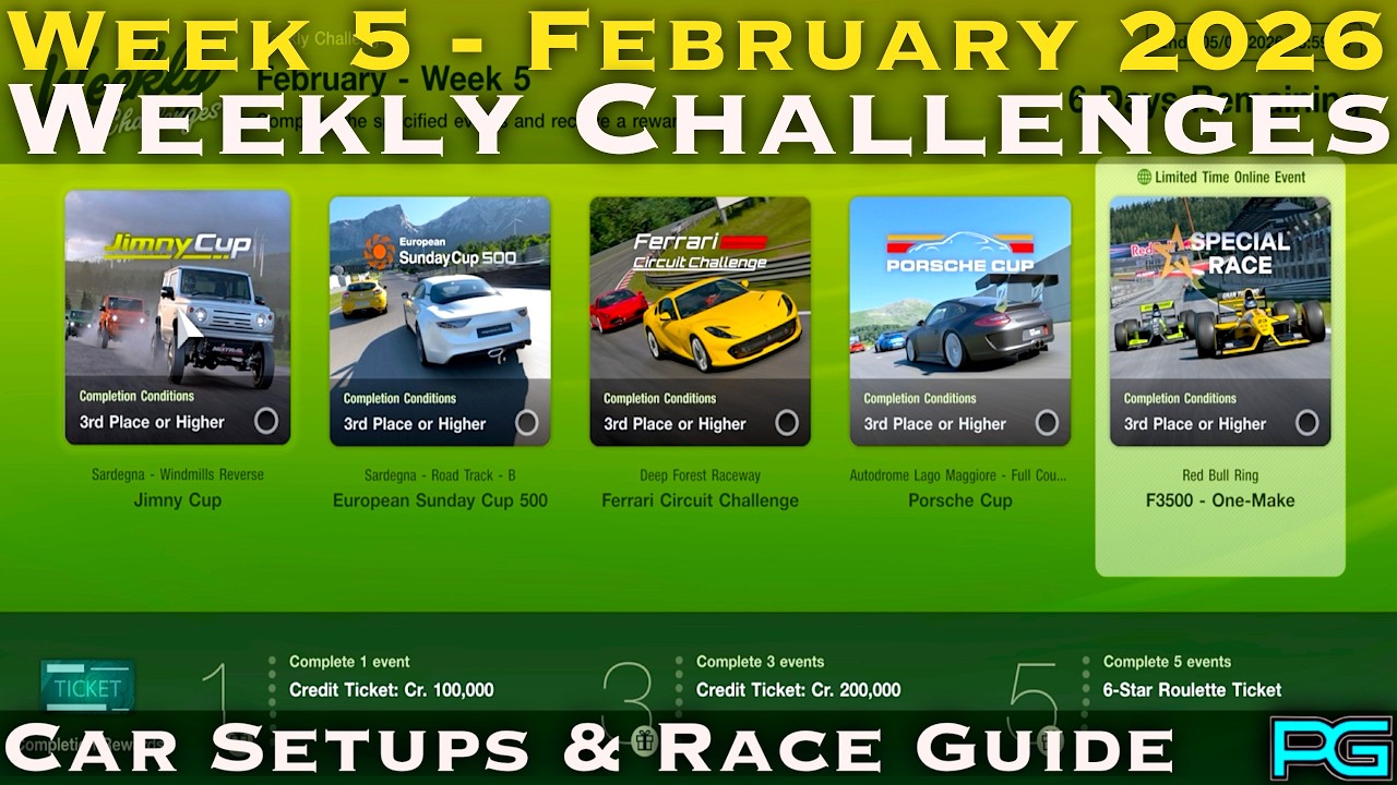 Gran Turismo 7 | Weekly Challenges Guide | February Week 5 2026