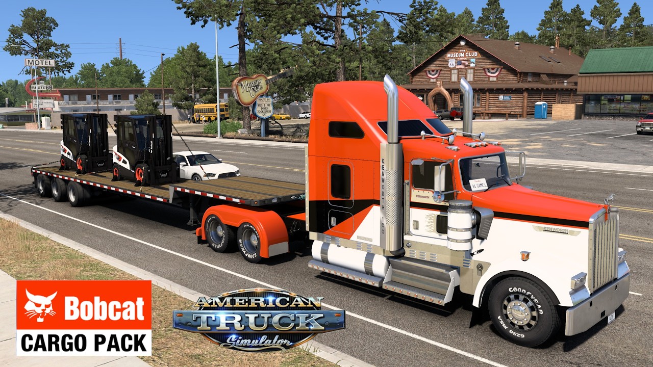 American Truck Simulator Gameplay Bobcat Cargo Pack DLC Forklift - Bobcat D30