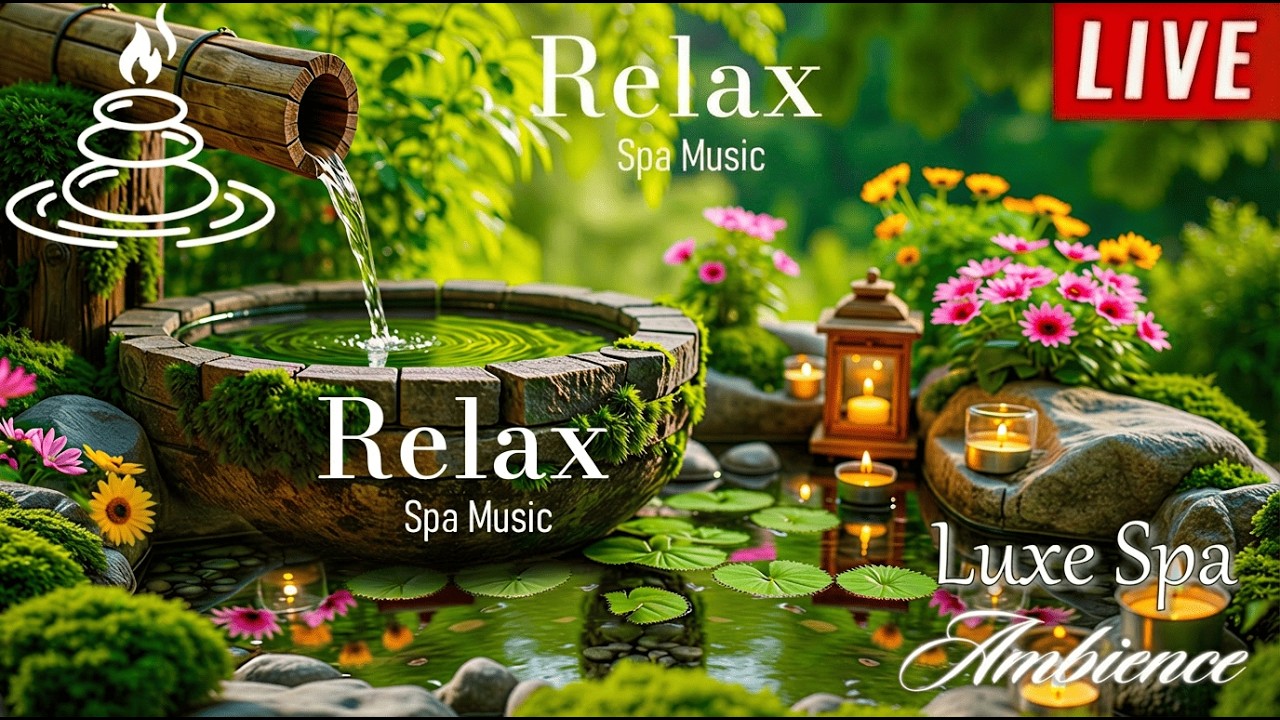 🔴 Live Luxe Spa Sanctuary ✨ Peaceful Hotel Bath & Soft Music for a Quiet Mind