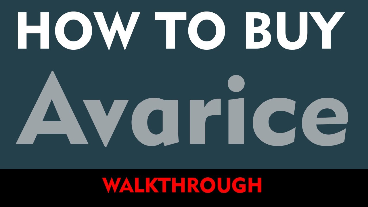 Учебное пособие о том, как купить токены Avarice &mdash; пошаговое руководство